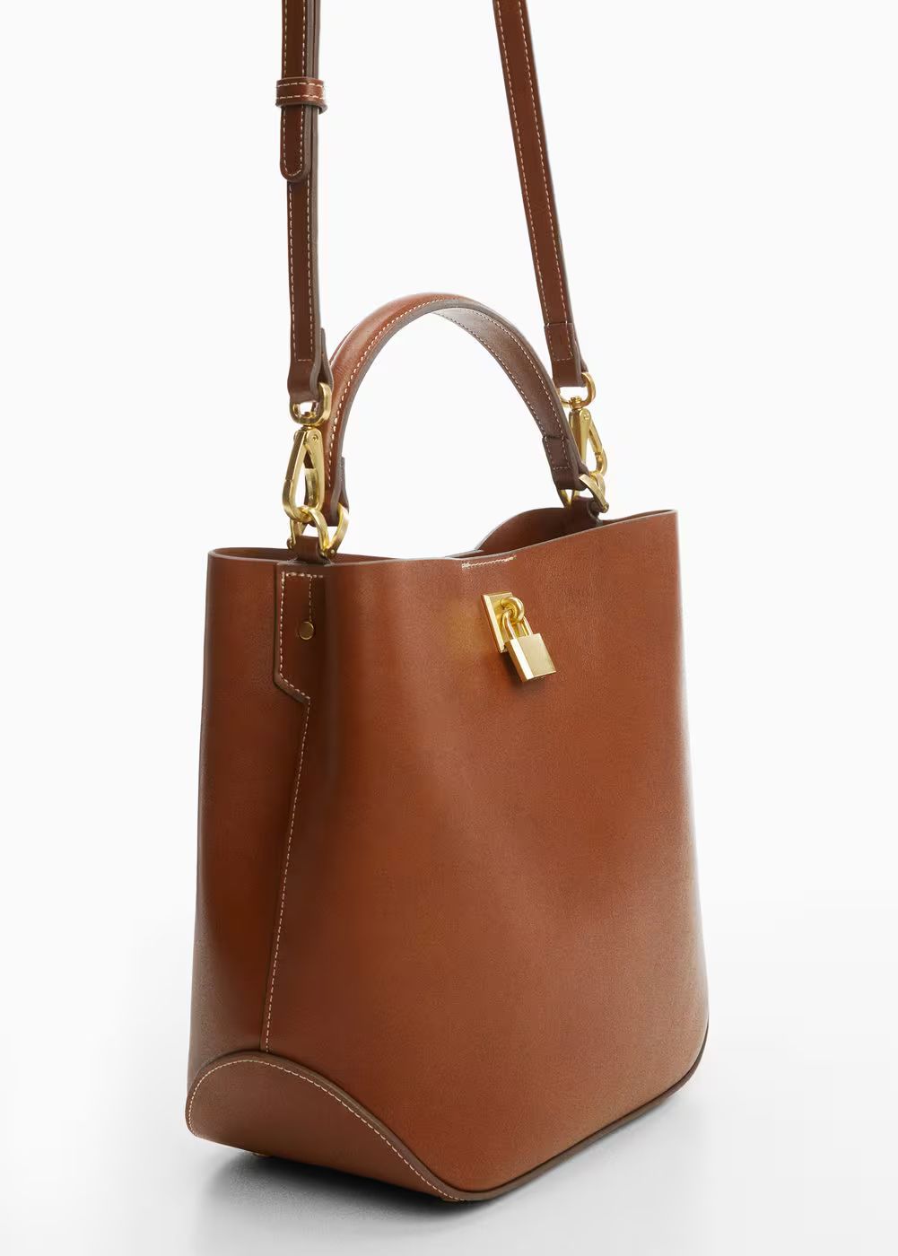 Shopper bag with padlock -  Women | Mango United Kingdom | MANGO (UK)