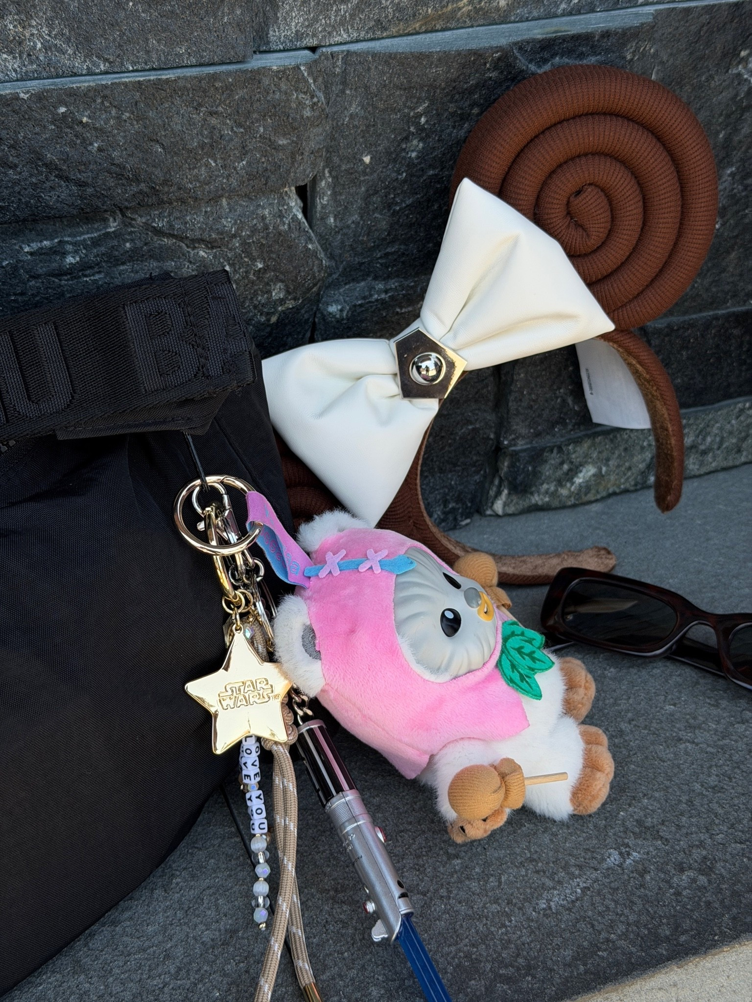 Star Wars accessories 💗🌌✨

Ears: the Disney Store/Disneyland
Bag: Baggu
“I love you” “I know” keychain: the Little Words Project 
Ewok keychain: the Disney Store/Disneyland 
Lightsaber keychain: the Disney Store/Disneyland 
Sunglasses: I-Sea 

Ig: @jkyinthesky 

#starwars #starwarsstyle #starwarsgirl #starwarsfan #starwarsaccessories #disneystyle #disneycreator #disneyaccessories #disneylife #disneylifestyle

#LTKgrwm #LTKootd #LTKTravel