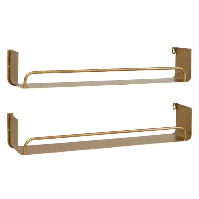 Syler Metal Modern Wall Shelf Set (Set of 2) | Wayfair North America