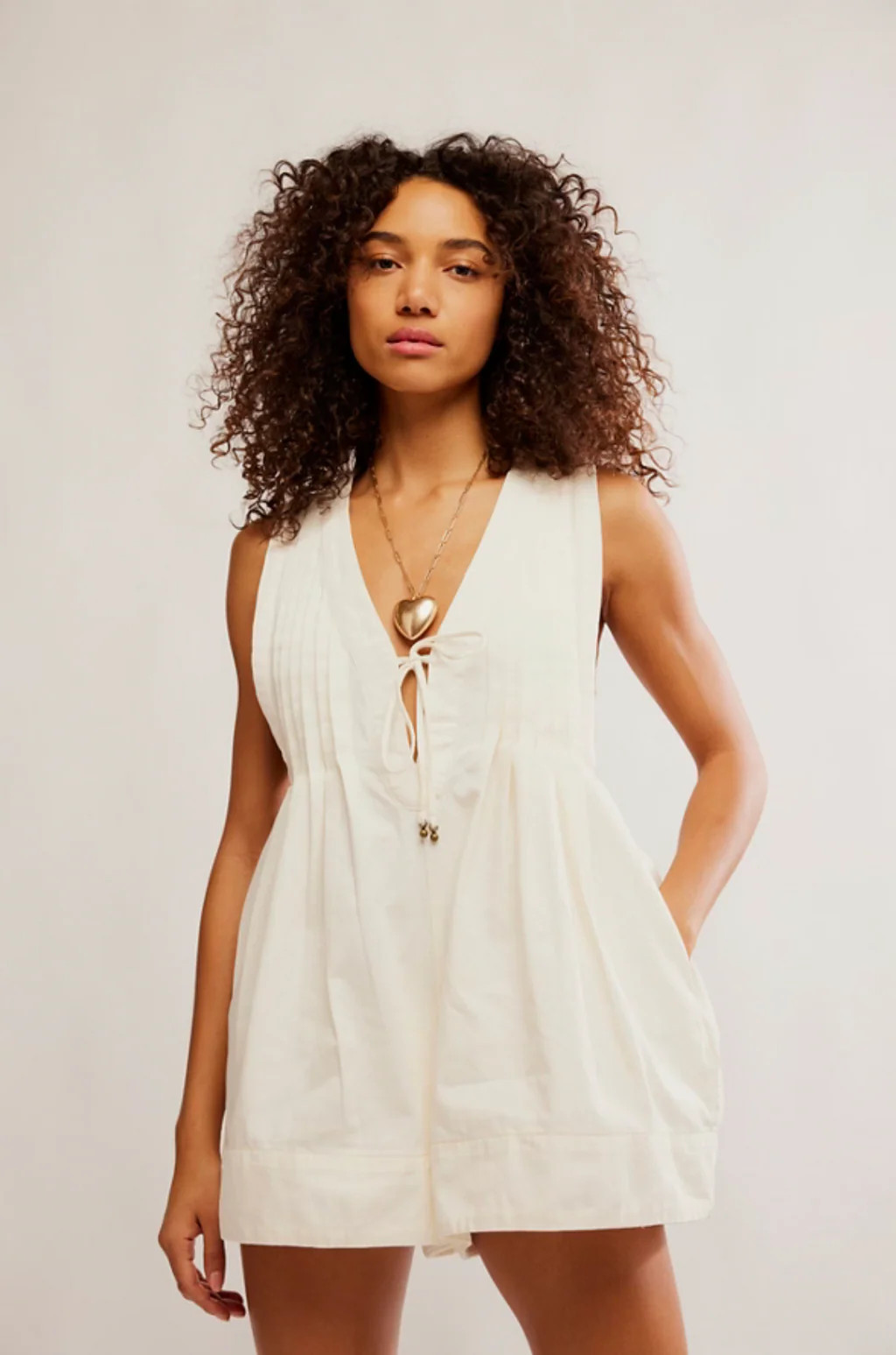Webster Romper (Ecru Wash) | ashe couture 