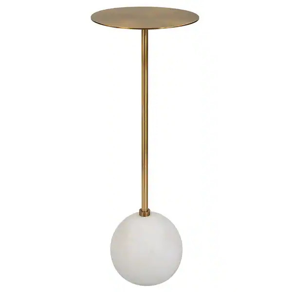Uttermost Gimlet White Drink Table - 8.5"W x 22"H x 8.5"D - Bed Bath & Beyond - 36051754 | Bed Bath & Beyond