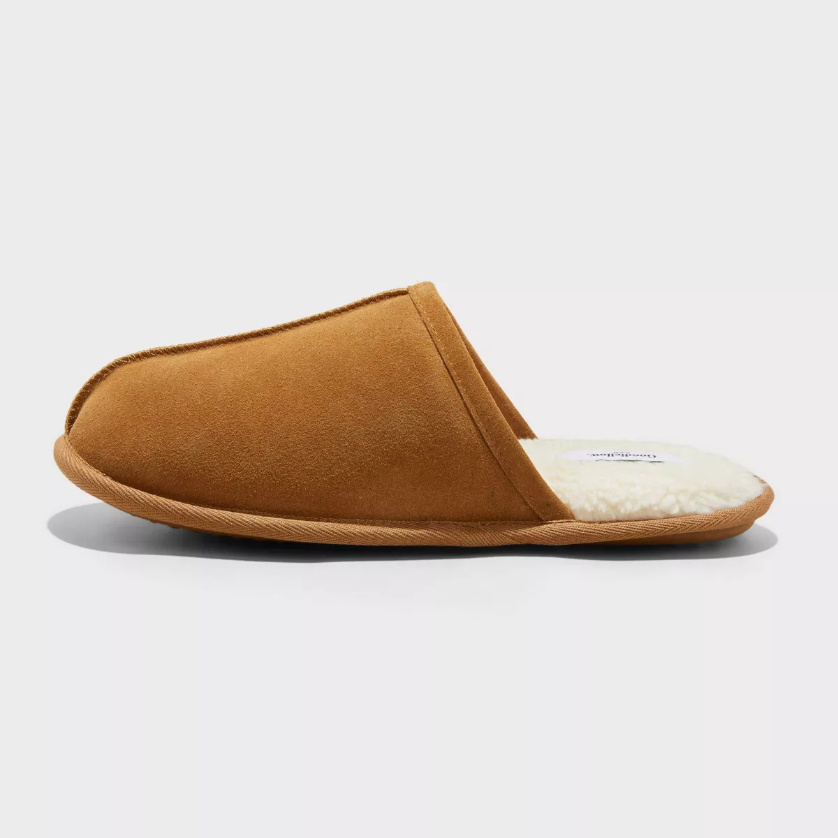 Men's Alex Genuine Suede Scuff Slippers - Goodfellow & Co™ Chestnut | Target