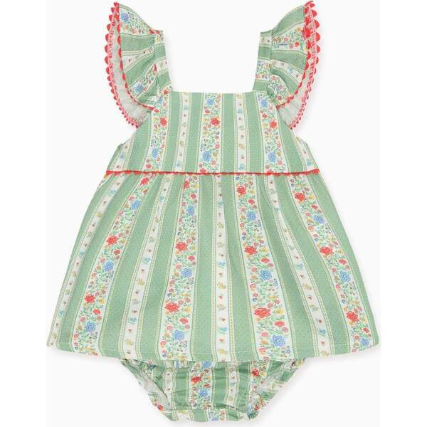 Sage Floral Stripe Elicia Baby Summer Set | Maisonette