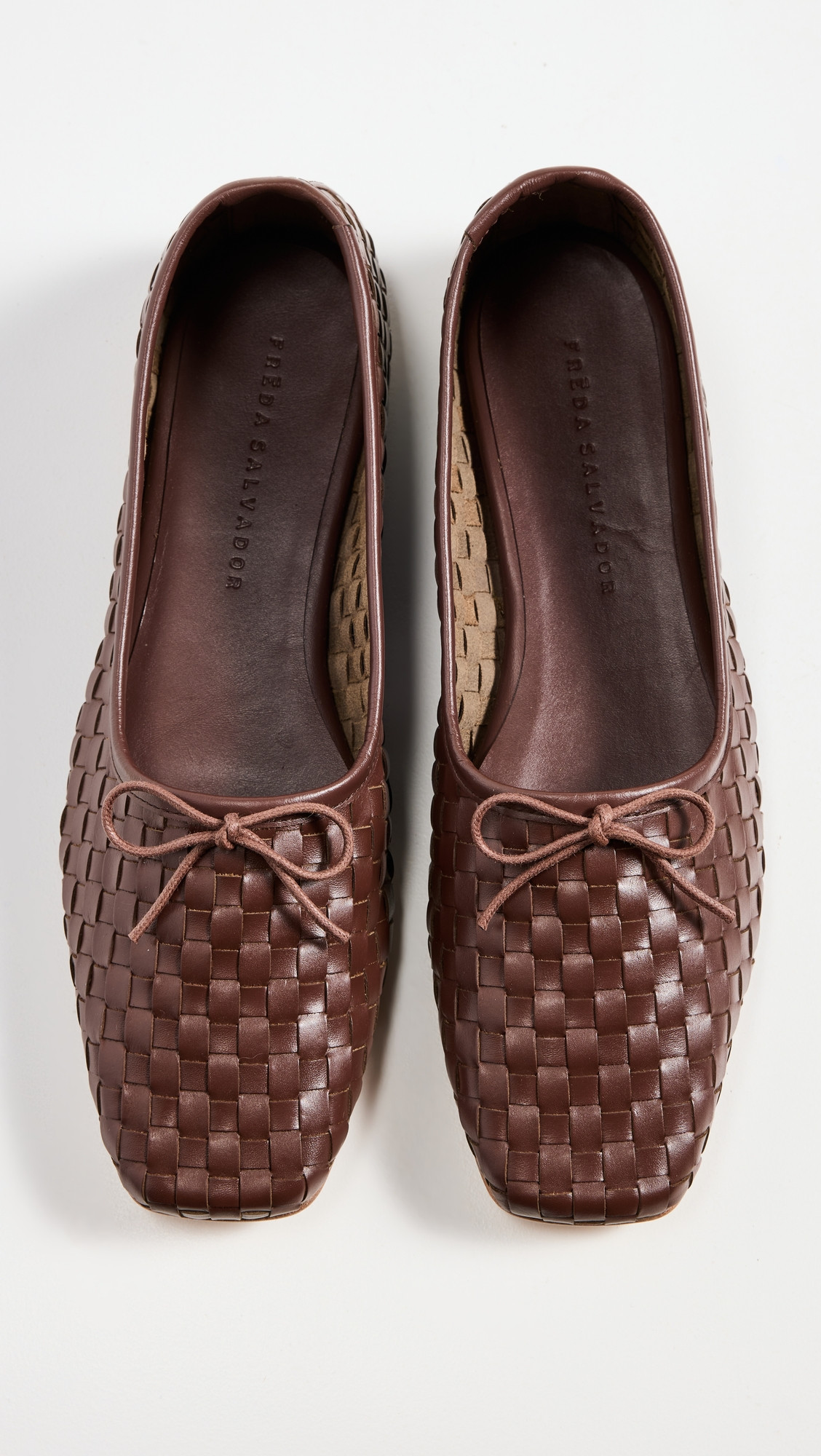 Freda Salvador Jada Flats Umber Closed Woven Calf 9.5 | Shopbop