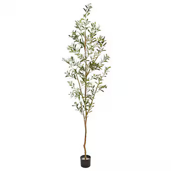 Nearly Natural 82-in Green Indoor Artificial Olive Artificial Tree | Lowe's