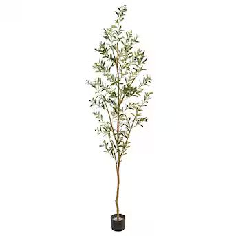 Nearly Natural 82-in Green Indoor Artificial Olive Artificial Tree | Lowe's