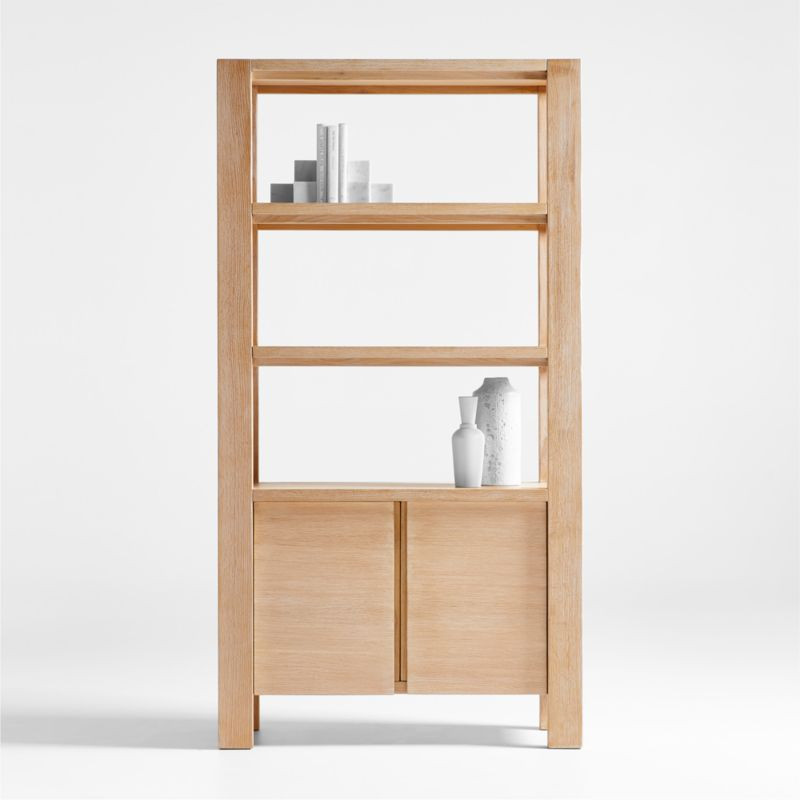 Terra Natural White Oak Wood Bookcase + Reviews | Crate & Barrel | Crate & Barrel