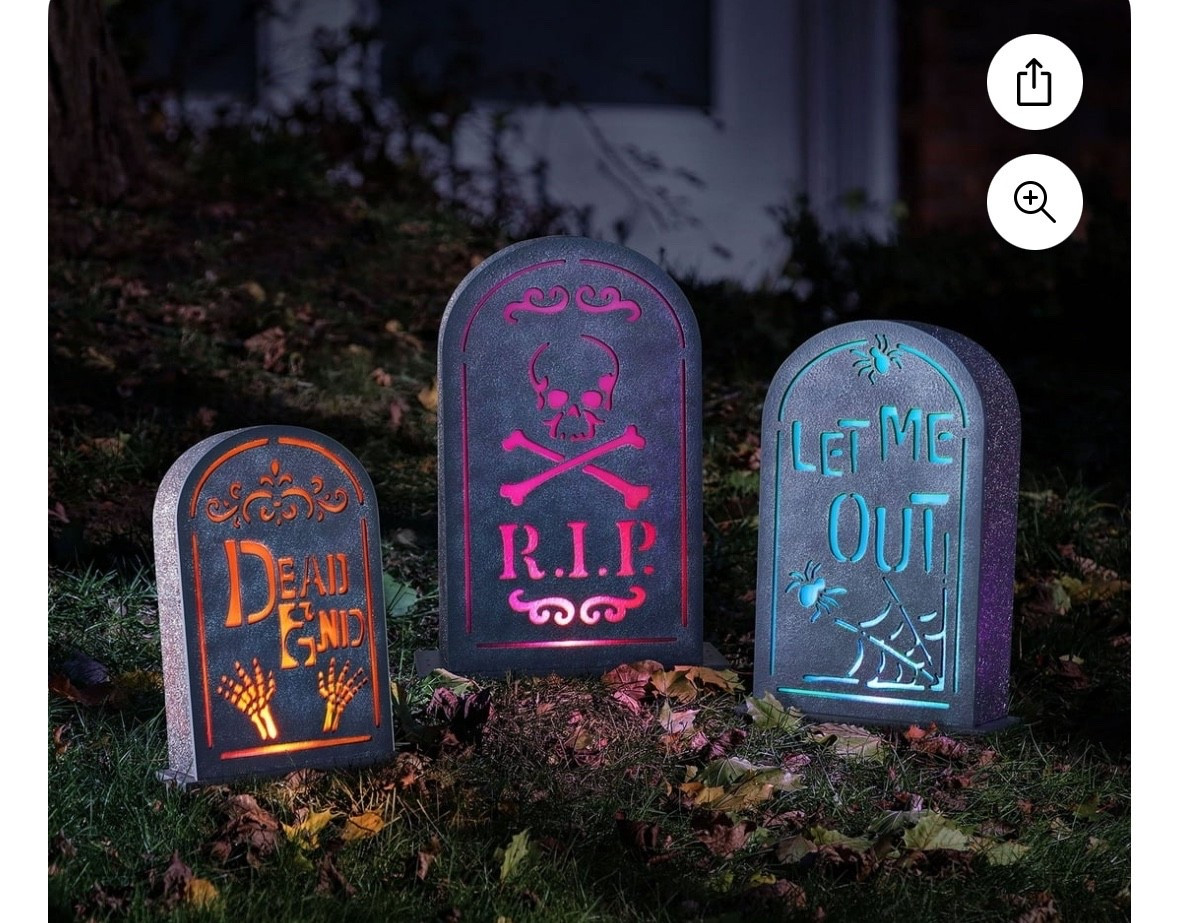 💀✨ Spooky season ready!
These light-up tombstones are the perfect way to turn your yard into a haunted graveyard this Halloween 👻🎃

🕸️ Glows in eerie colors — orange, red, and blue — for that ultimate spooky vibe!
🌙 Perfect for porches, walkways, or front lawns.

#HalloweenDecor #OutdoorHalloween #SpookyVibes #LTKHome #HalloweenInspo #FallDecor #HauntedYard #Samsclubfinds 

#LTKHome #LTKSeasonal #LTKHalloween