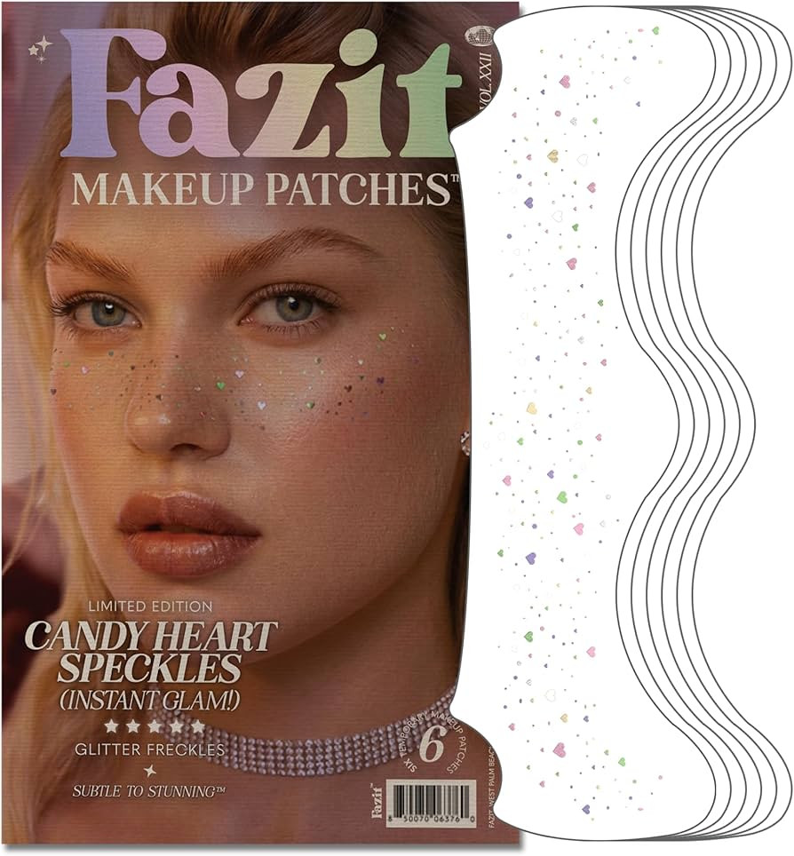 Fazit Makeup Patches - Candy Heart Speckles - Glow Up Make-Up Patches - Cute Glitter Makeup Acces... | Amazon (US)