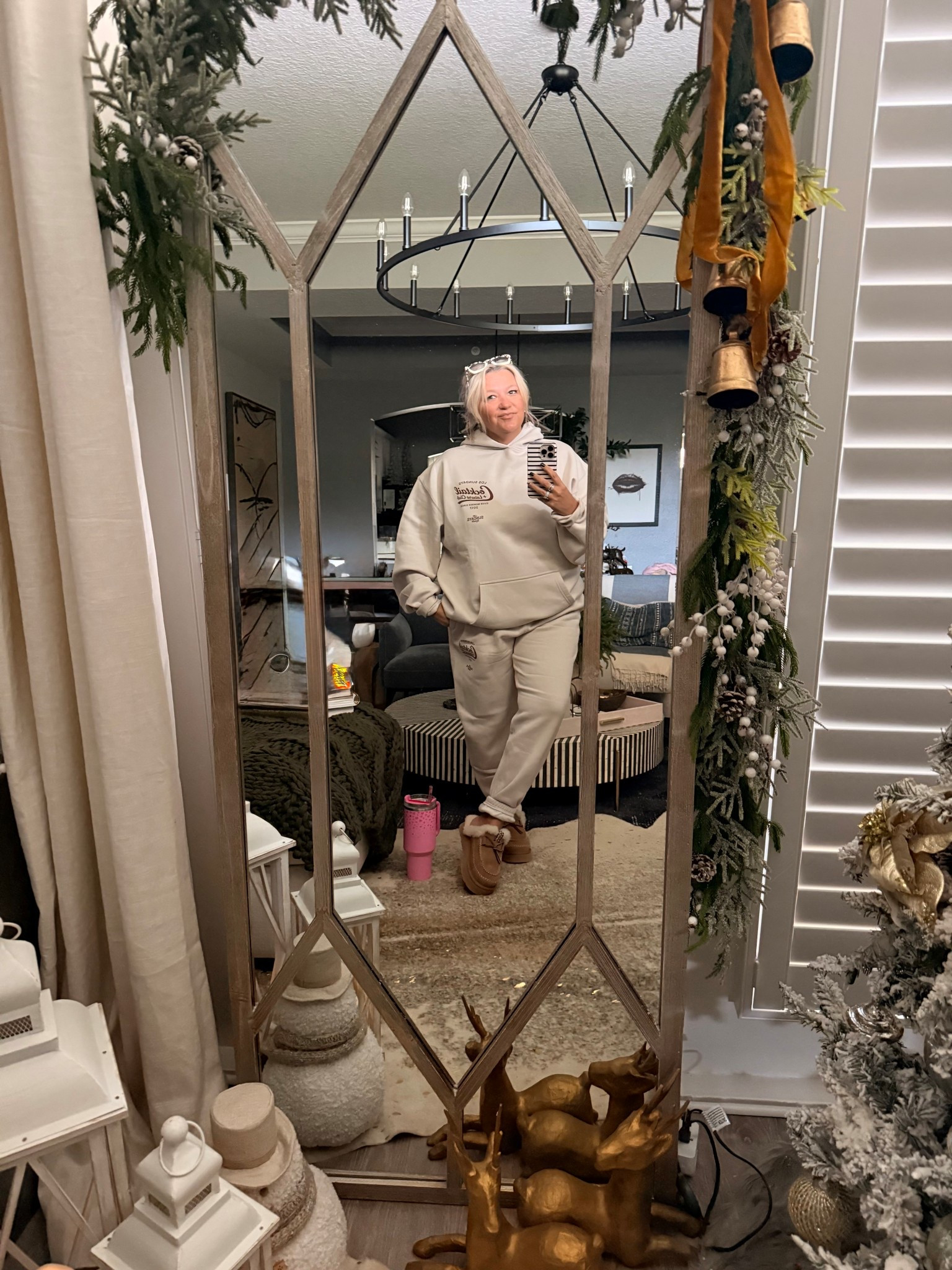 Easing my way back into work - no meetings so this cozy new fit was perfect for today!  (This was the “before” I decided to forget how to drink and spilled coffee down the whole front ) 🤦‍♀️   New year - same hot mess!   

(Actual outfit not likable - but I found some of their other fun items and linked those) 

#LTKdayinmylife #LTKmorningroutine #LTKootd