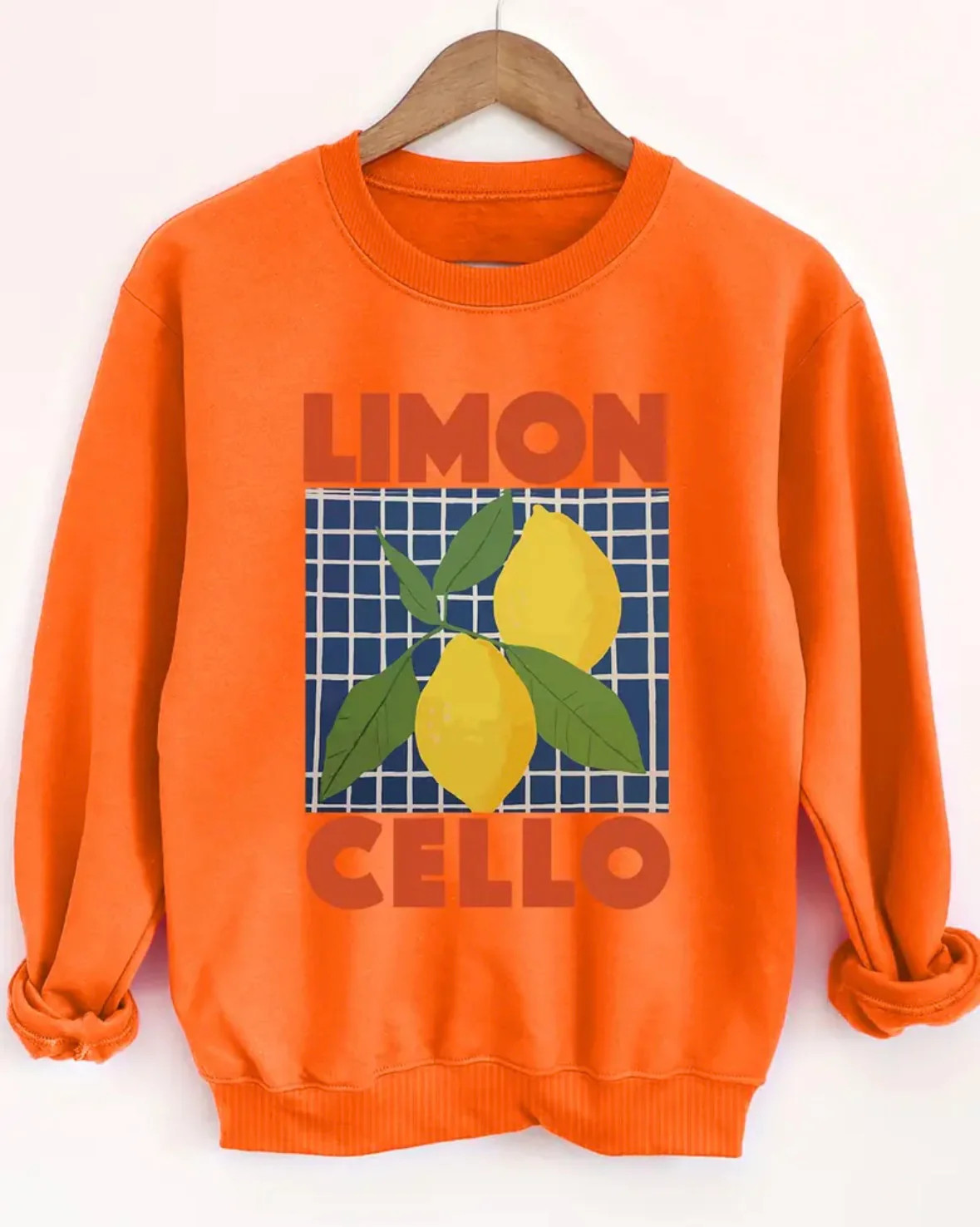 Pre-Sale Limon Cello Orange Sweatshirt (shipping 8/15) | Erin McDermott Jewelry