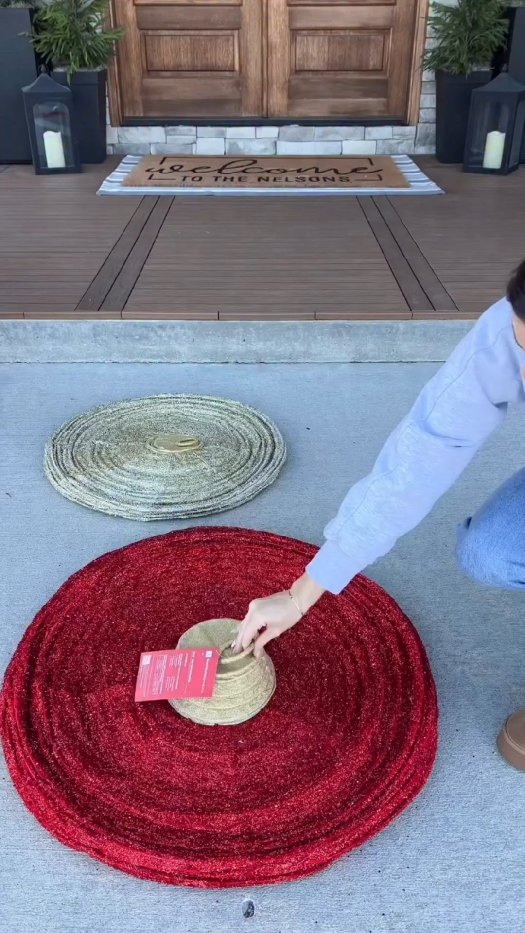 $79 for the set of TWO! ✨ Never been this LOW! They are normally $129 … the Black Friday deal was $89 

Make a statement on your front porch! These outdoor Christmas ornaments have tie downs but I also put a brick on the base and then added the inexpensive wreath around it to conceal the brick. 🎄