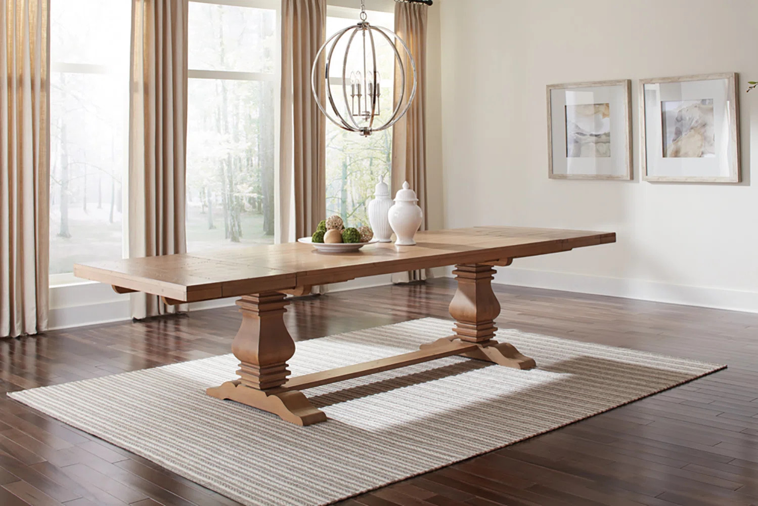 Morriston 126-inch Extension Dining Table Rustic Honey | Wayfair North America