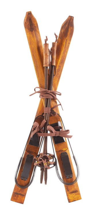 CANVAS Canadian Christmas Collection Large Wooden Skis Wall Décor, Bilingual, 12-in | Canadian Tire