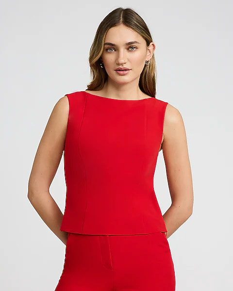 Signature Stretch Boat Neck Tailored Tank | Express