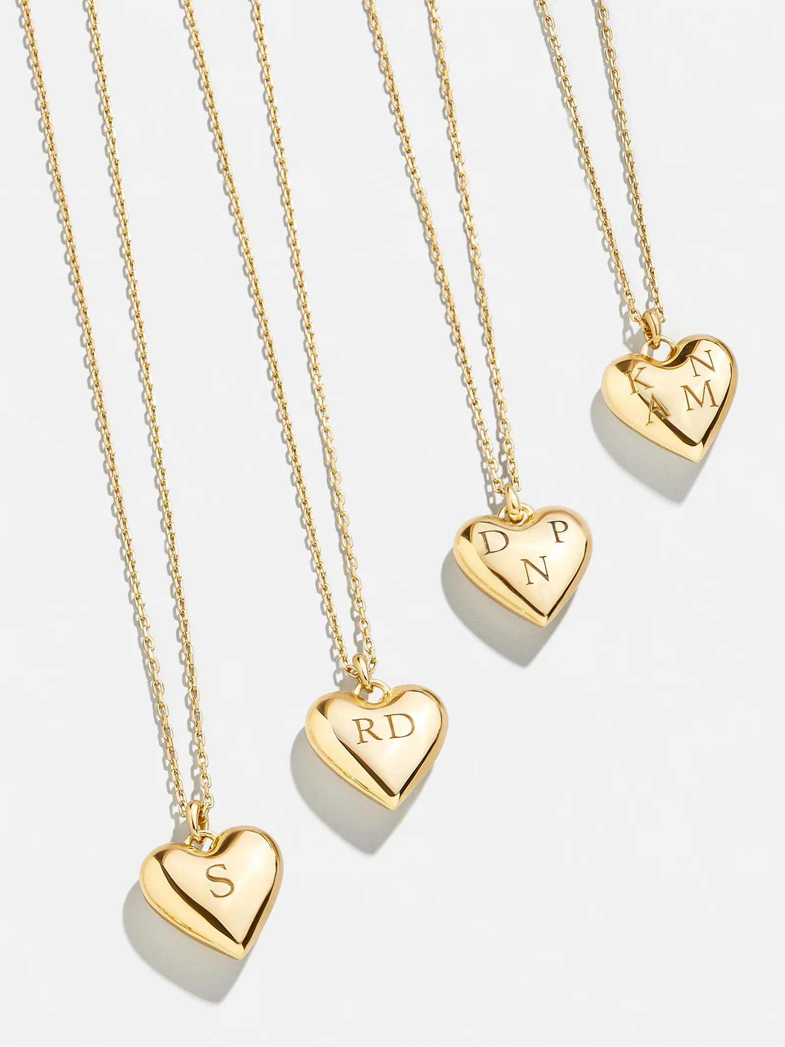 Puffy Heart 18K Gold Custom Pendant Necklace | BaubleBar (US)