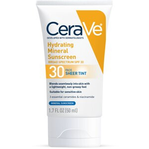 CeraVe Tinted Sunscreen for Face SPF 30, Mineral Sunscreen | CVS Health