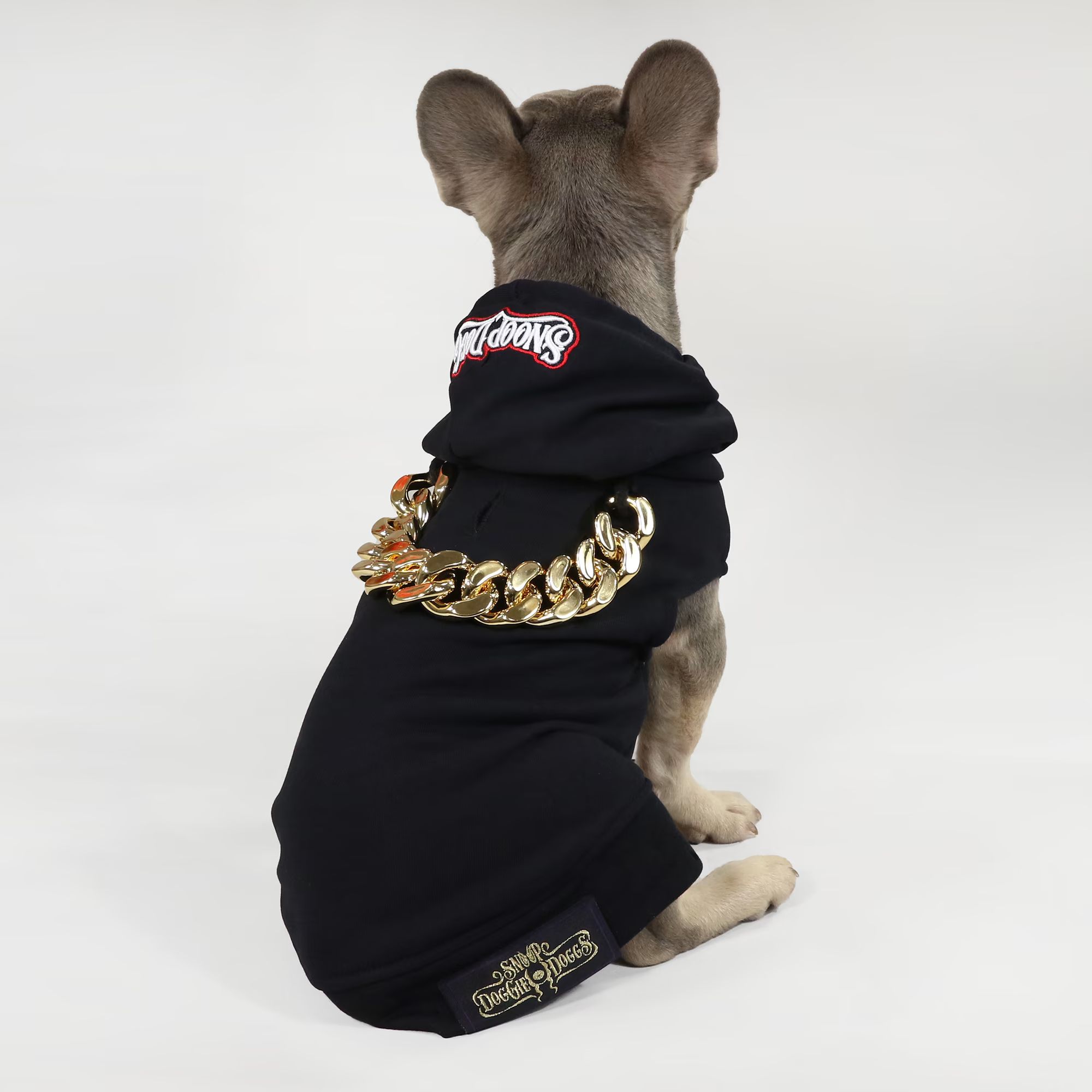 Snoop Doggie Doggs Black Off the Chain Deluxe Pet Hoodie, X-Small | Petco