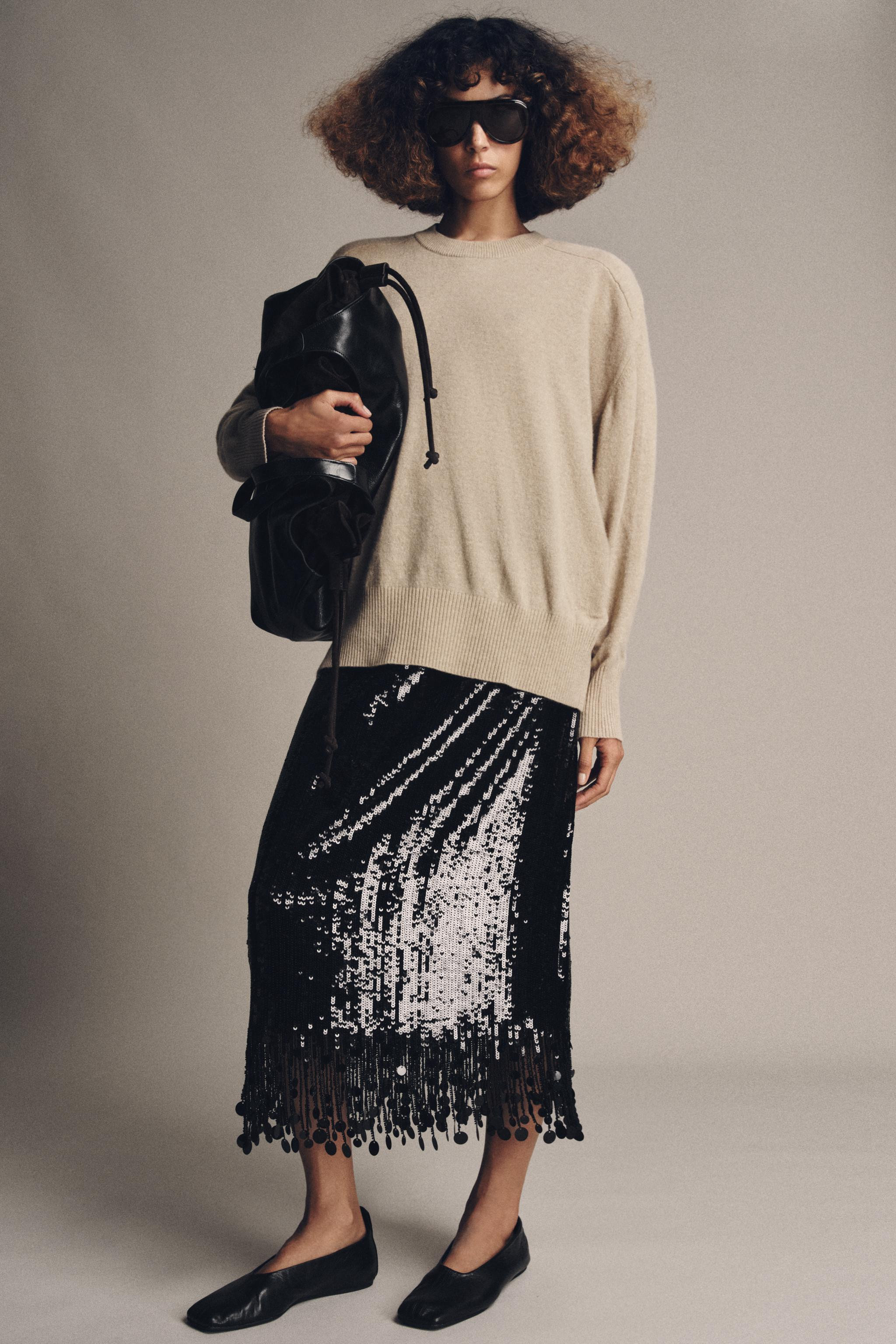 SEQUIN LONG SKIRT ZW COLLECTION | Zara US