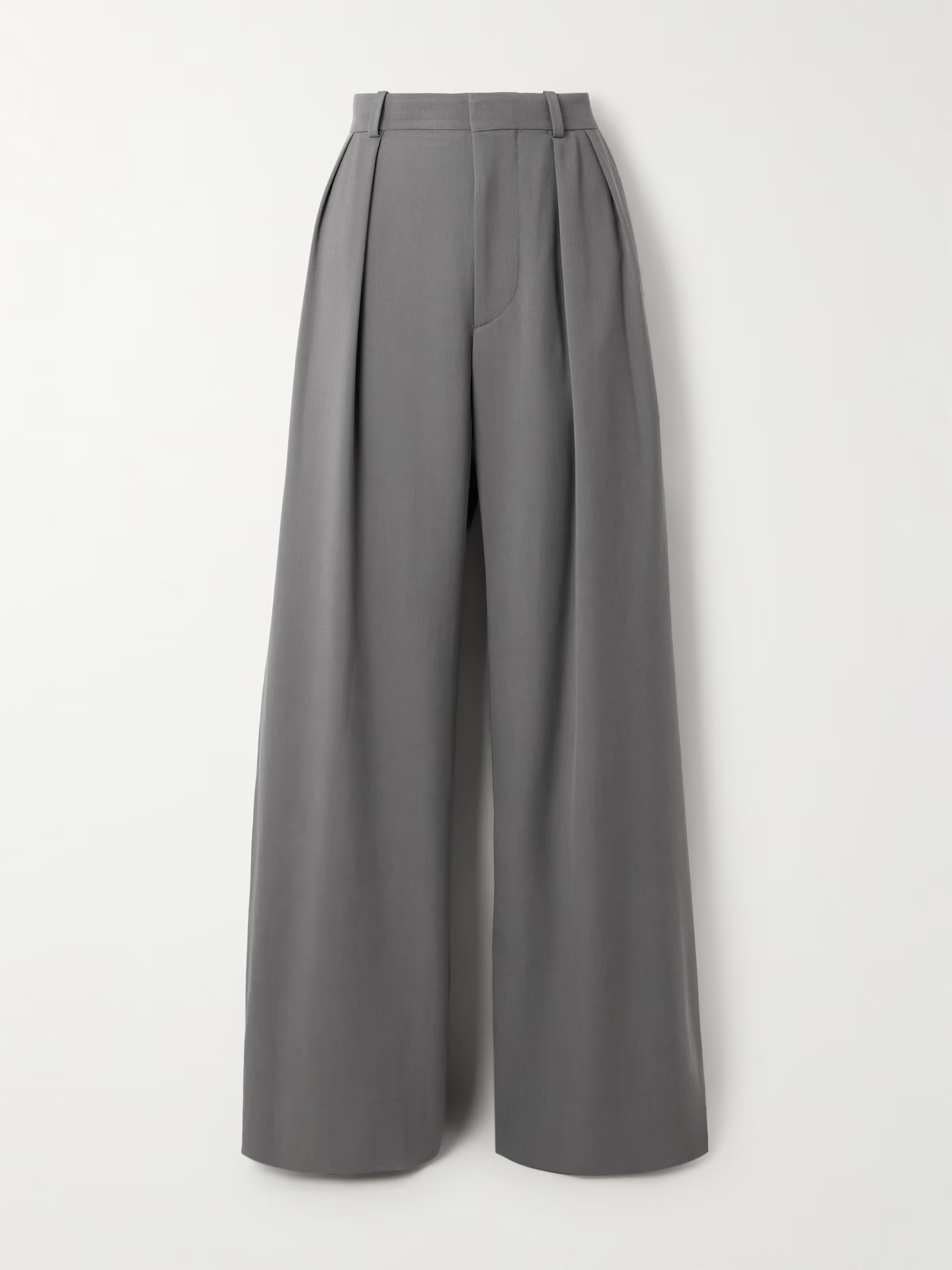 Pleated grain de poudre wool wide-leg pants | NET-A-PORTER APAC