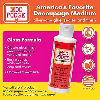 Mod Podge Decoupage Starter Kit, Gloss and Matte Medium with 3 Pixiss Foam Brushes, Waterproof fo... | Amazon (US)