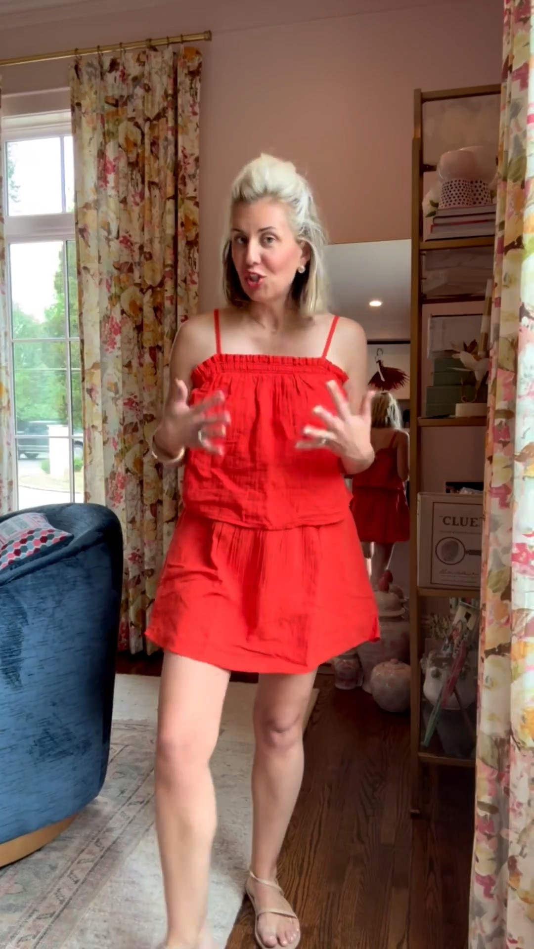 I mean yall this is the cutest set from ￼Old Navy! I’m in a xs top & small skort and 8 sandal tts. Such a yes look and all on sale!

#LTKSeasonal #LTKOver40 #LTKSaleAlert