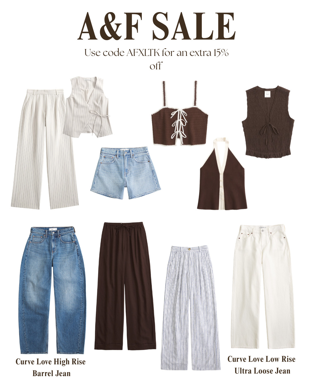 The Abercrombie’s Summer Preview sale is live this weekend, from 5th-8th June. 
There’s 15%-30% off across the site, plus you can use your code AFXLTK for an extra 15% off! 

 #LTKuk #LTKsummer #LTKsale