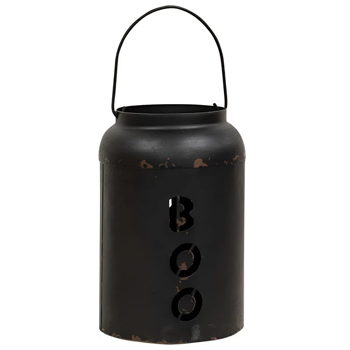 Vintage Style Metal  Boo Luminary, Halloween Decor Candle Holder with Cutout Design, Carrying Han... | Kohl's