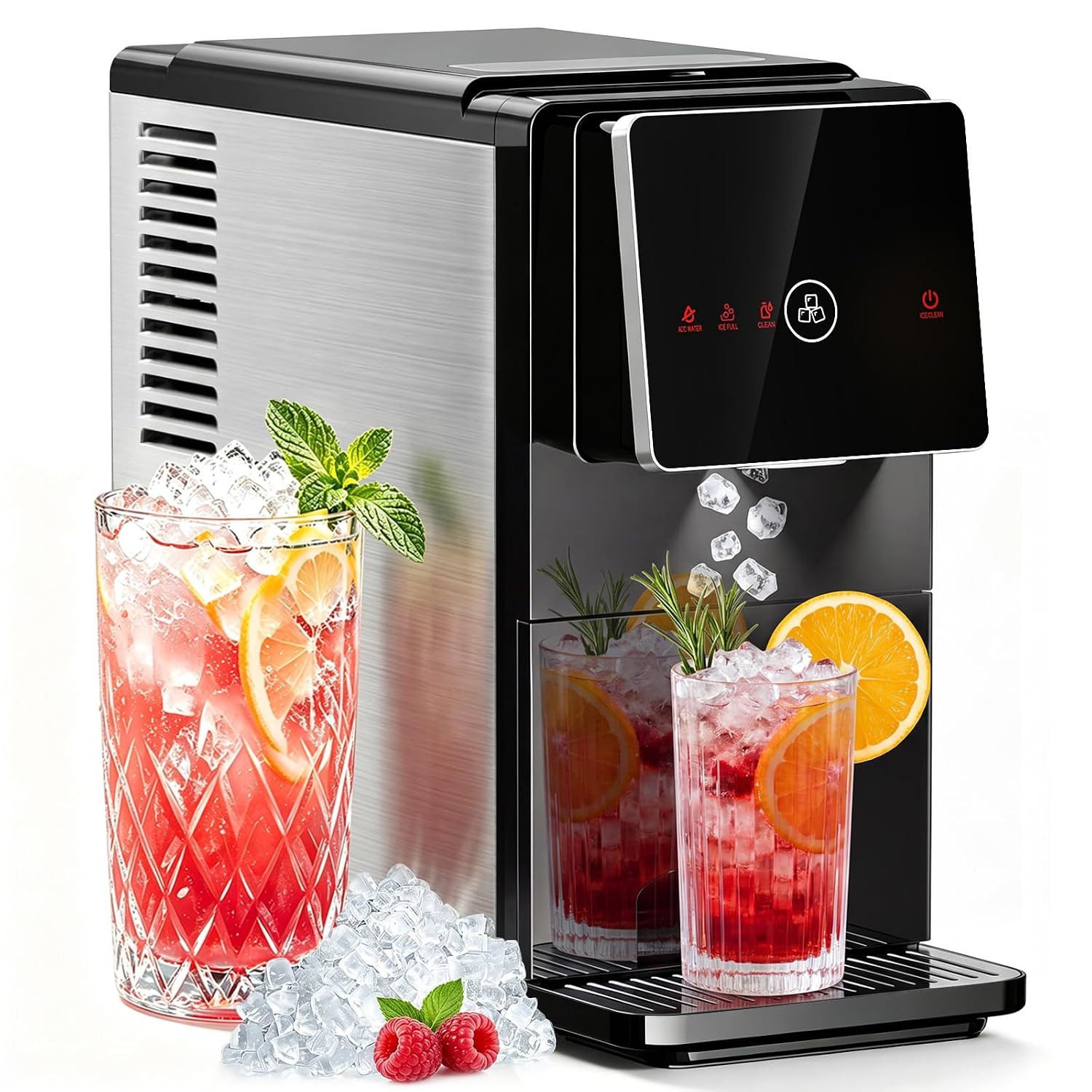 Antarctic Star Nugget Ice Maker Countertop with Self-Dispensing, 33lbs/24H | Amazon (US)