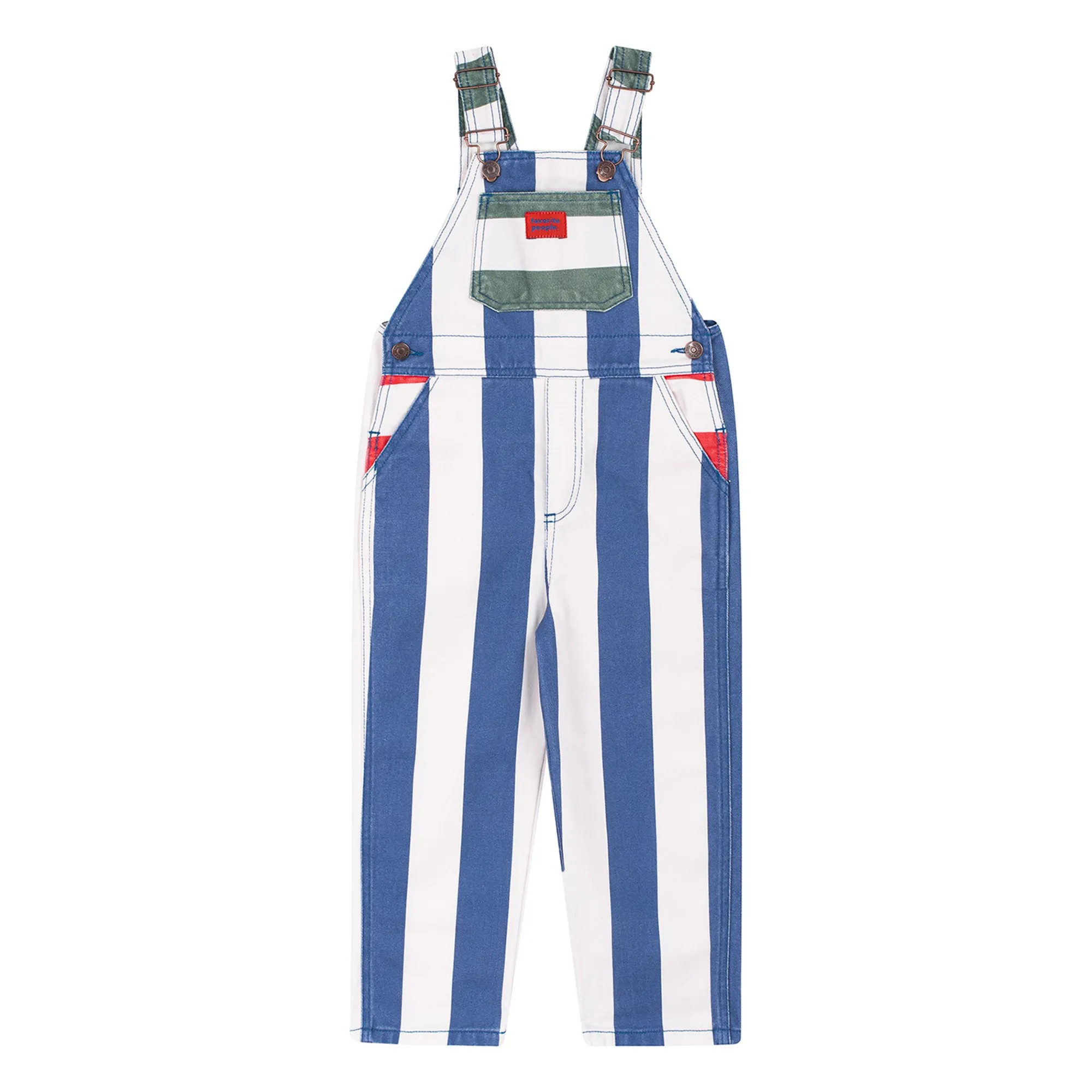 Capri-Latzhose Gestreift | Blau | Smallable