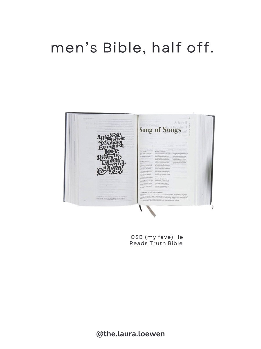 For the man who wants to grow in his relationship with Jesus - a new, easy-to-read CSB Bible. Ships Prime on Amazon! 🖤

Christian men’s gift 
Faith men’s gift 
Men’s Bible 
Bible study 
Meaningful gift 

#LTKMens #LTKHoliday #LTKGiftGuide