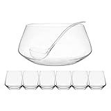 Mikasa Akimbo 8 Piece Punch Bowl Set with Acrylic Ladle, 11-Quart, Clear | Amazon (US)