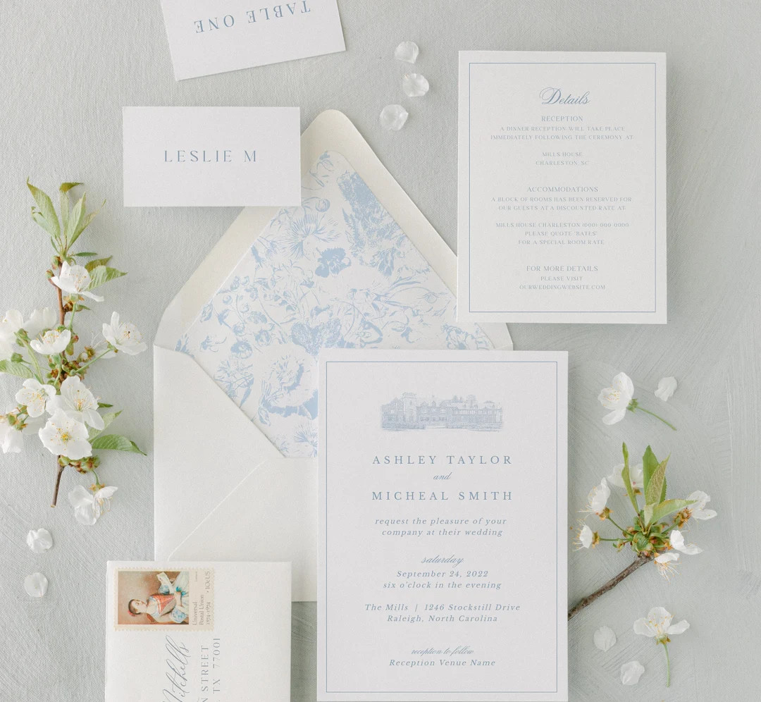 Printable Light Blue Floral Envelope Liner, A9, A7, A7.5, A6, 6.5x6.5, A2, A1, C5 and A7 Square -... | Etsy (US)