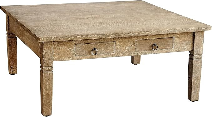 Casual Elements Sedona Square Coffee Table, Rustic Mango Gray Wash | Amazon (US)