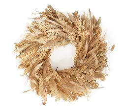Dried Fall Grain Wheat Wreath | Pottery Barn (US)