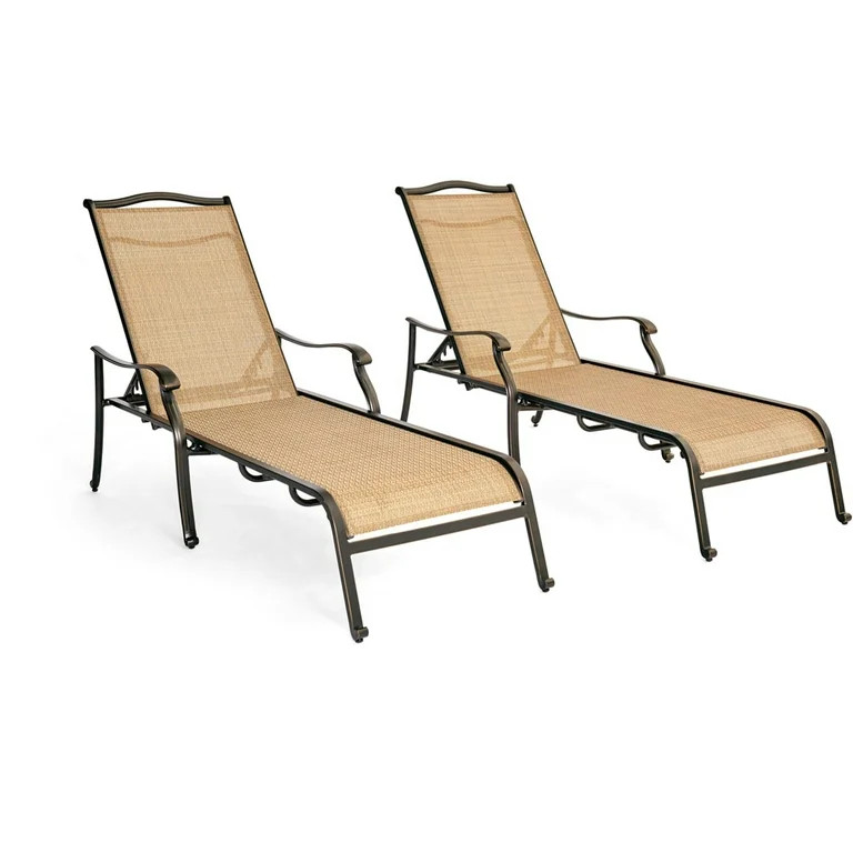 Hanover Outdoor Monaco Chaise Lounge Set, Cedar/Bronze | Walmart (US)