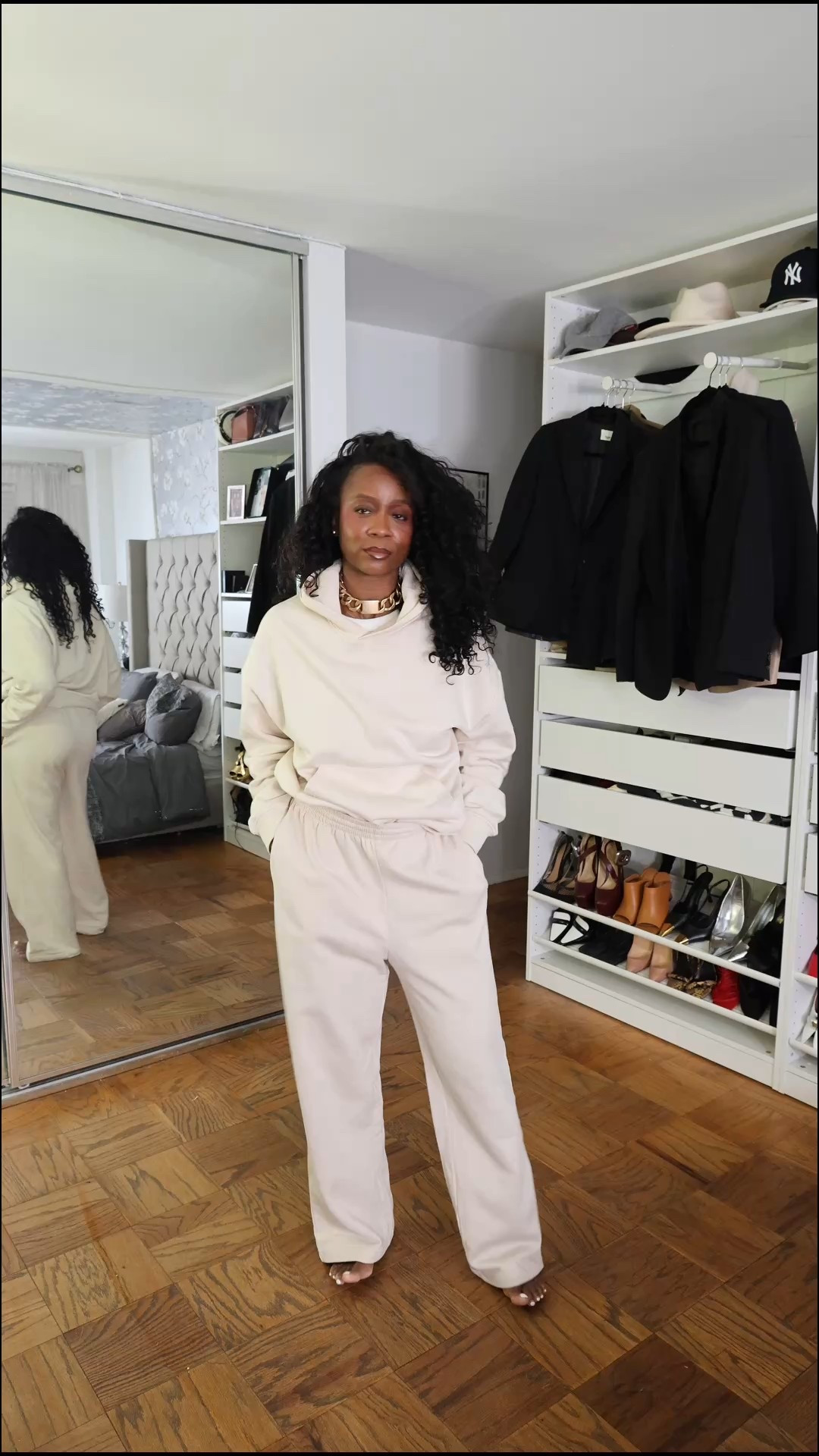 1 Sweatsuit, 3 Winter Outfits Under $40
This H&M sweatsuit ($19 top, $20 pants) is the winter essential you didn’t know you needed. I’m showing you exactly how to style it three ways—from casual weekend vibes to elevated and polished looks.
Look 1: Casual – Layer the hoodie with a plaid button-up and jeans for an effortless, put-together outfit.
Look 2: Elevated Cozy – Add a fur coat and sneakers for that luxe-casual energy perfect for brunch or running errands in style.
Look 3: Polished – Throw on a blazer and booties to make your sweatsuit work-appropriate or date-night ready.
Winter outfit ideas don’t have to be complicated or expensive. One good sweatsuit + smart styling = endless options. Shop the sweatsuit and all the pieces to recreate these looks below!

#LTKSaleAlert #LTKGiftGuide #LTKHoliday