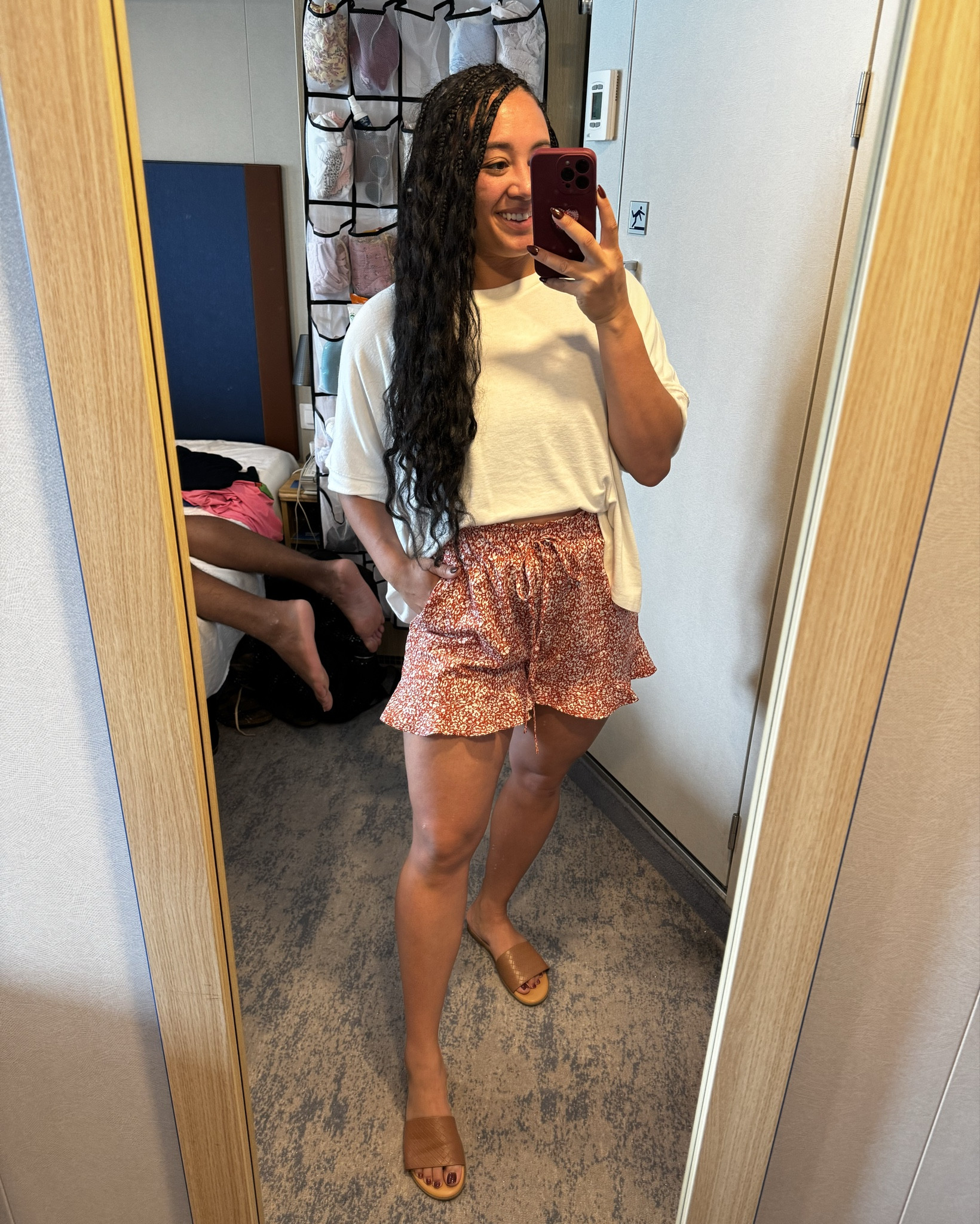 Wearing a large in both I just have top tucked into my sports bra but it’s like a high low top shoes old Walmart 