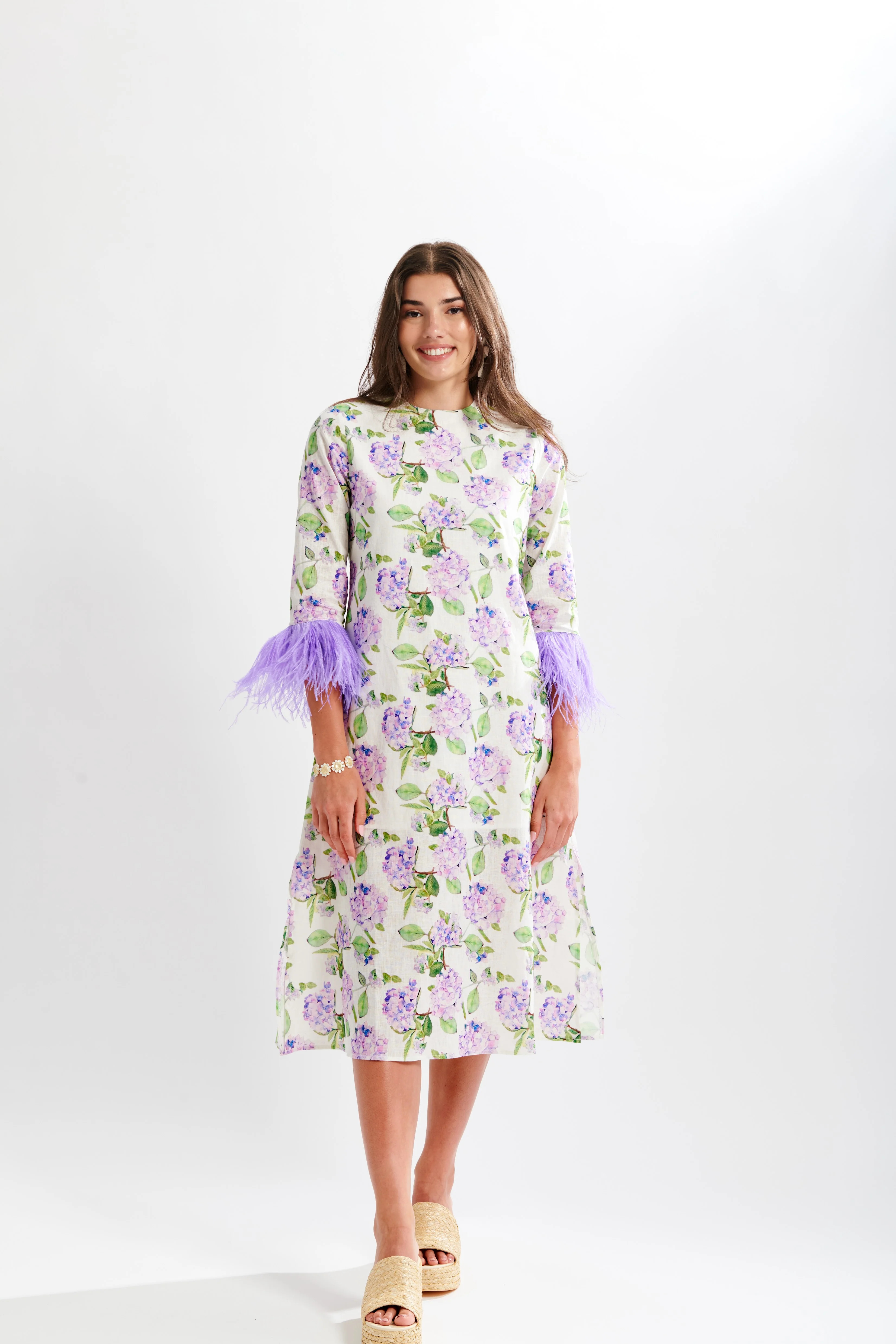 Dolly Feather Kaftan | Heirloom Hydrangea | Kathleen Maeve