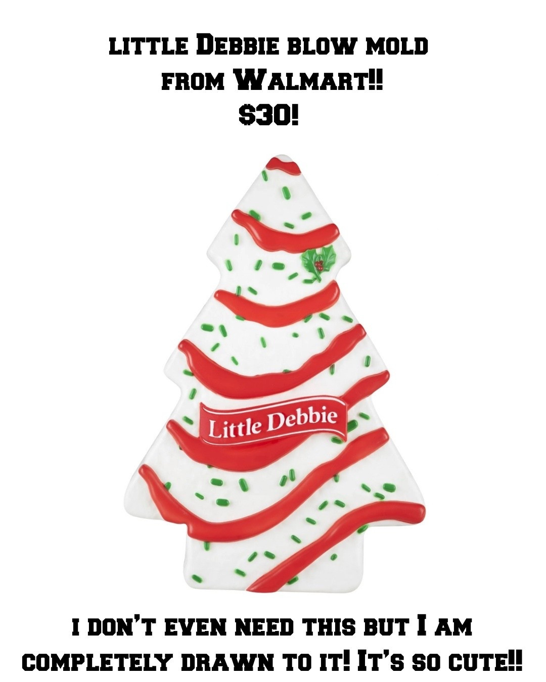 This might be one of my most favorite Black Friday deals I’ve seen! This giant little Debbie snack is a bit blow mold! I don’t usually go for these but this one might be the accepting! 

#LTKGiftGuide #LTKCyberWeek #LTKHoliday