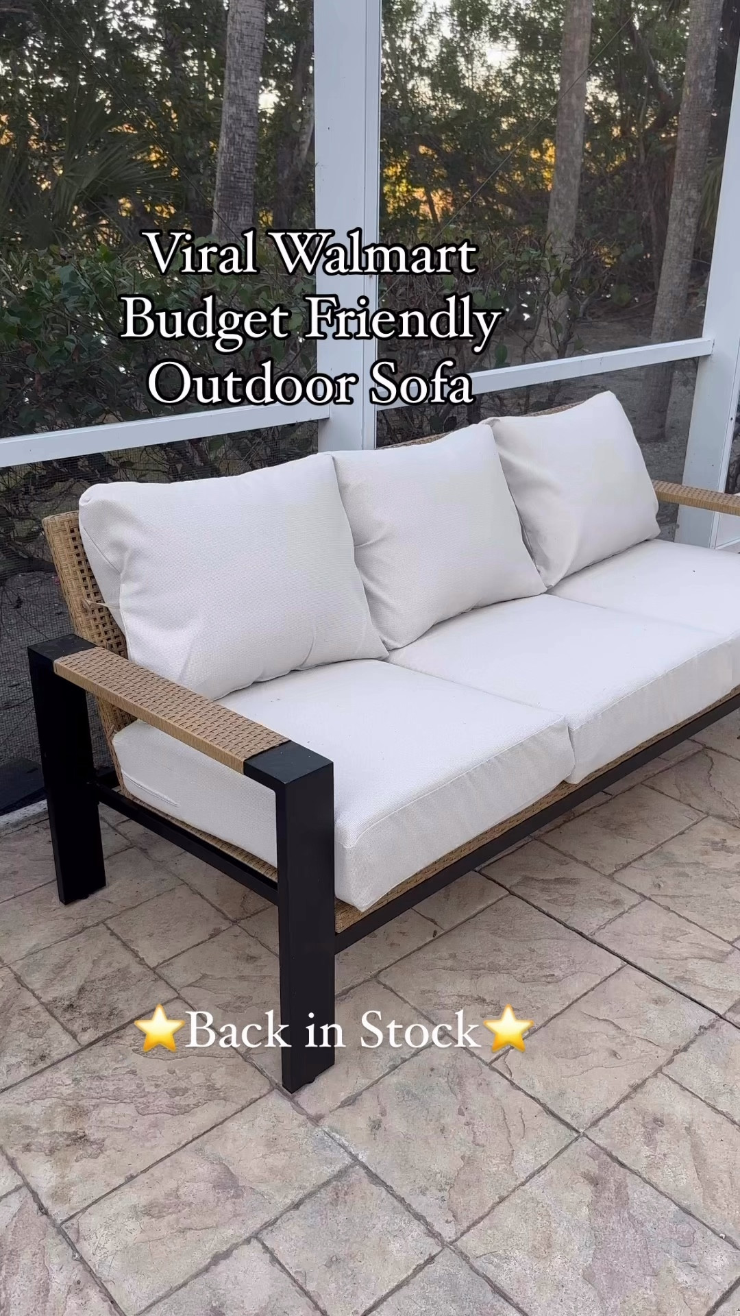 My favorite @walmart outdoor sofa just restocked 🚨🚨 I’ve had for over a year & loooove! #walmartpartner 
 #walmart

#LTKSeasonal #LTKSaleAlert #LTKHome