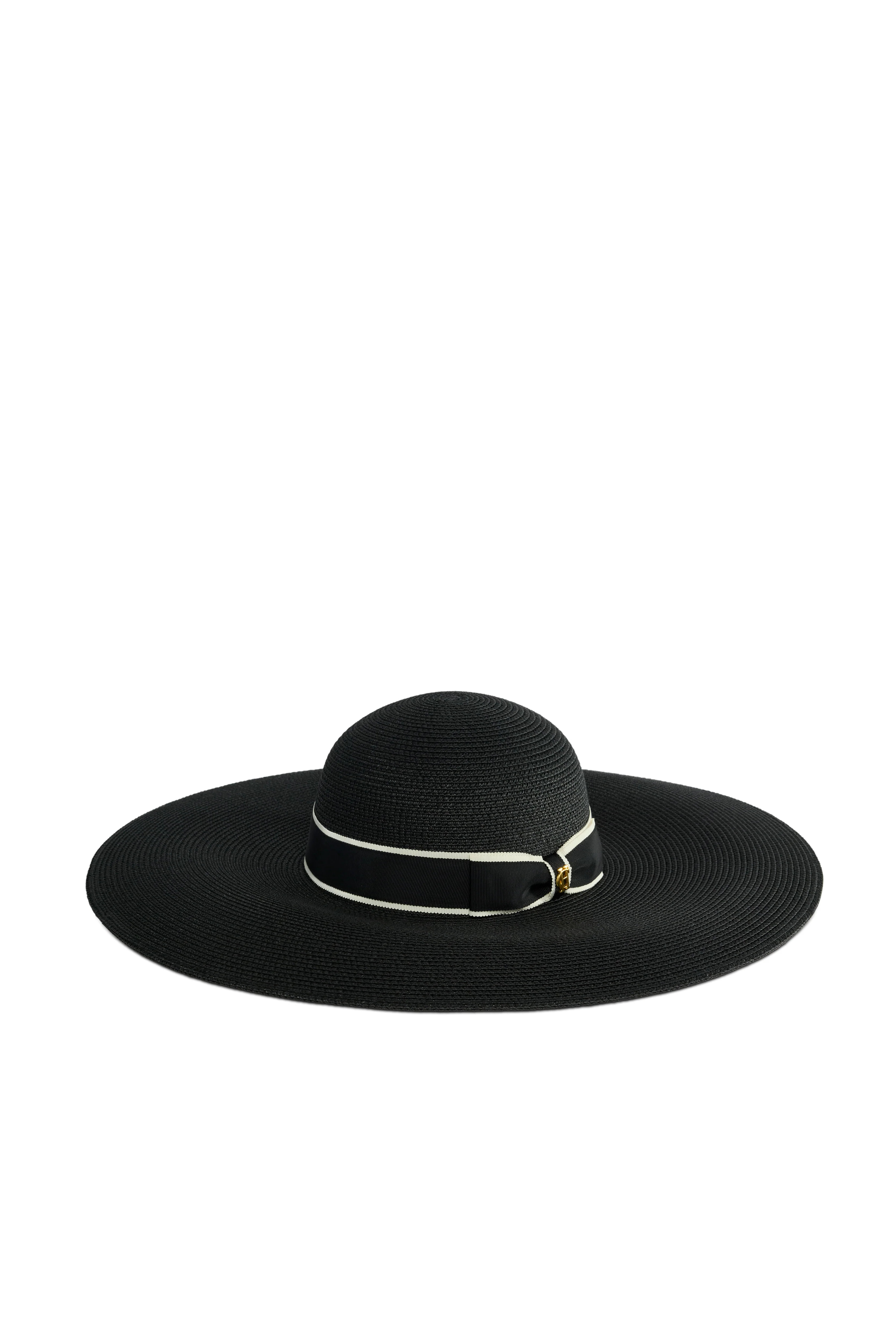 Amalfi Wide Brim Hat (Black Black) | Holland Cooper