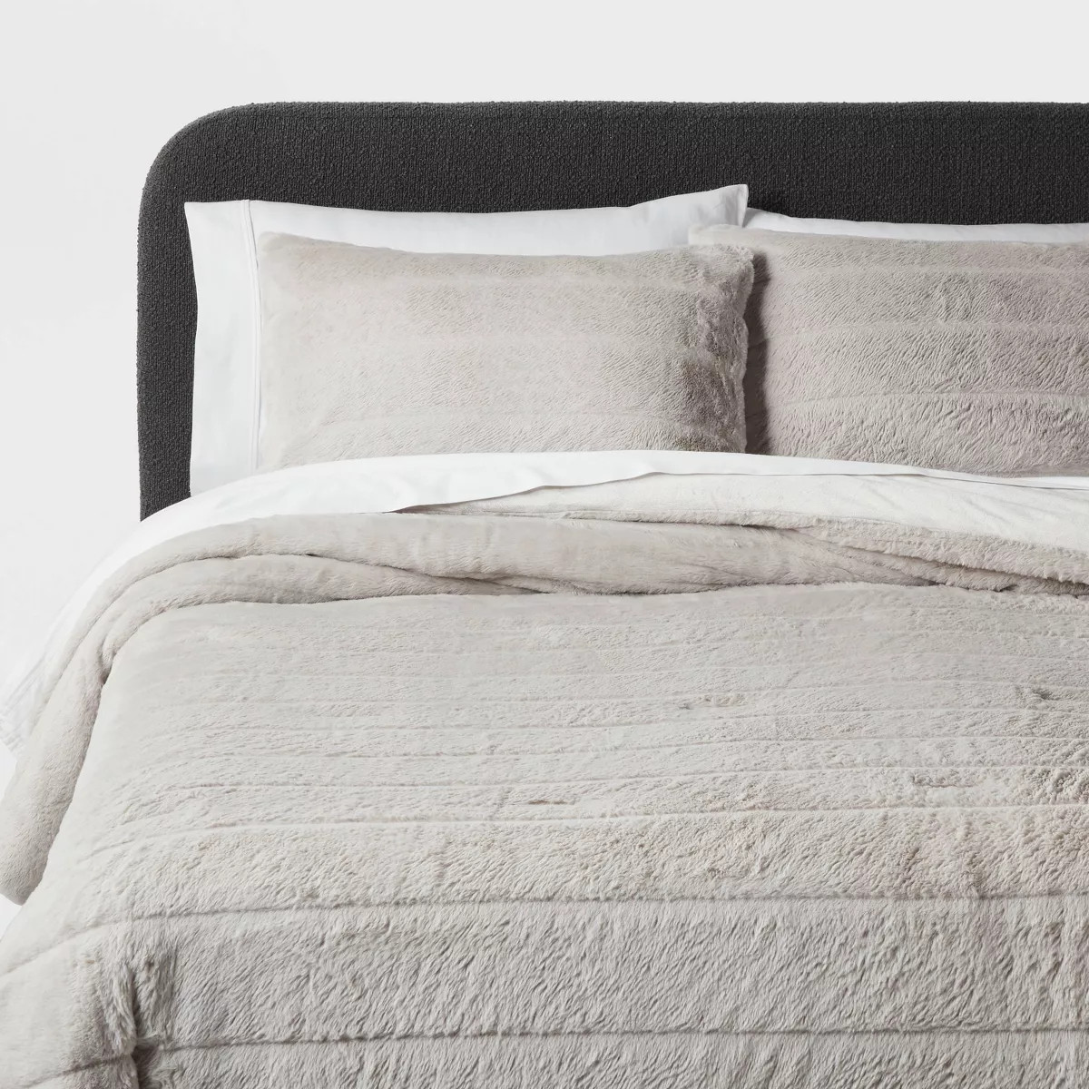 3pc Luxe Faux Fur Comforter and Sham Set - Threshold™ | Target
