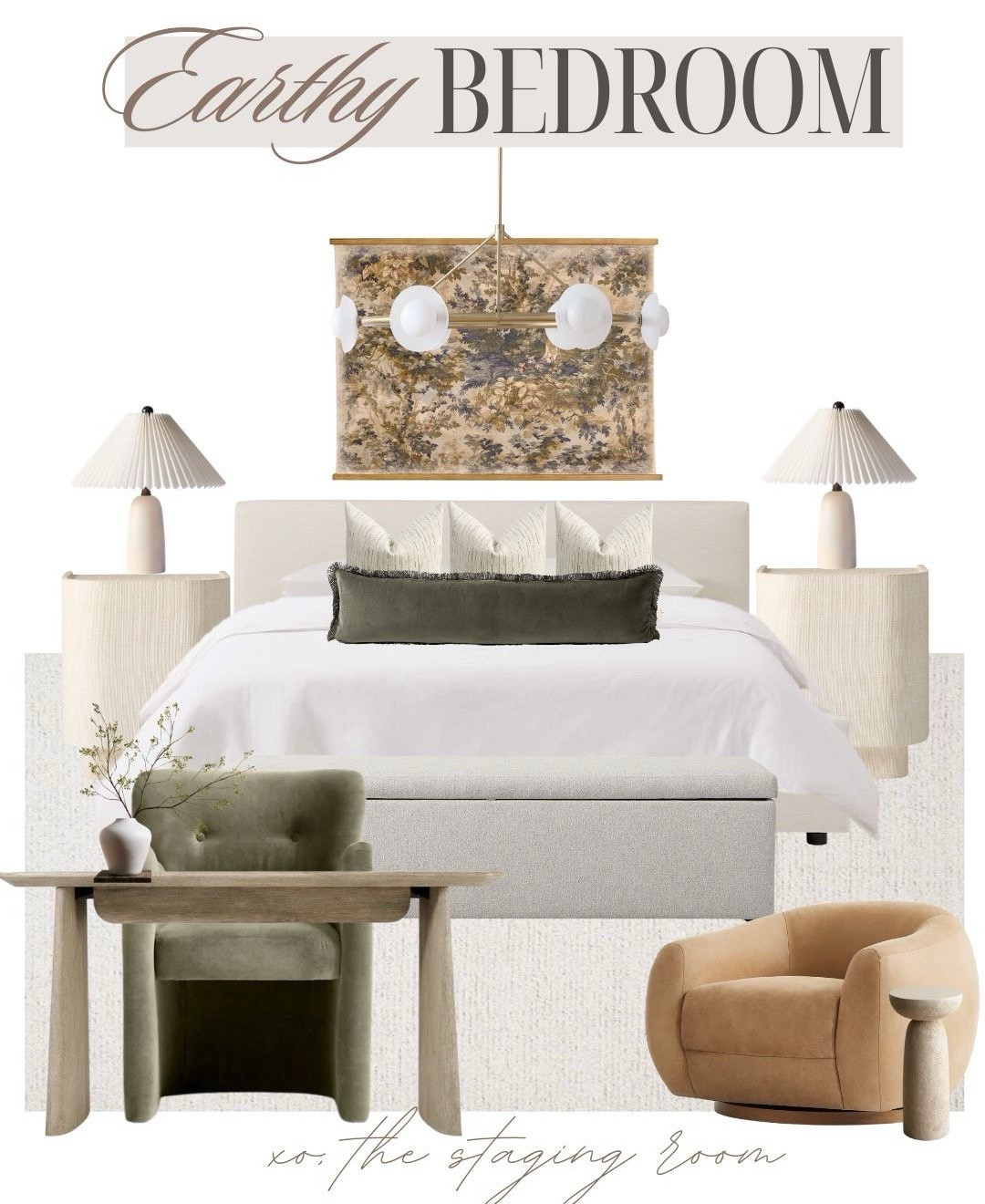 Earthy, moody contemporary bedroom inspo ✨

Nightstands, bedroom storage, bedroom dresser, storage bench, accent chair, boucle chair, side table, drink table, pillows, cushion, pillow covers, wall art, chandelier, low bed, upholstered bed, queen bed, king bed, white bed, ivory rug, neutral bedroom.  

#LTKsale #LTKhome #LTKstyletip