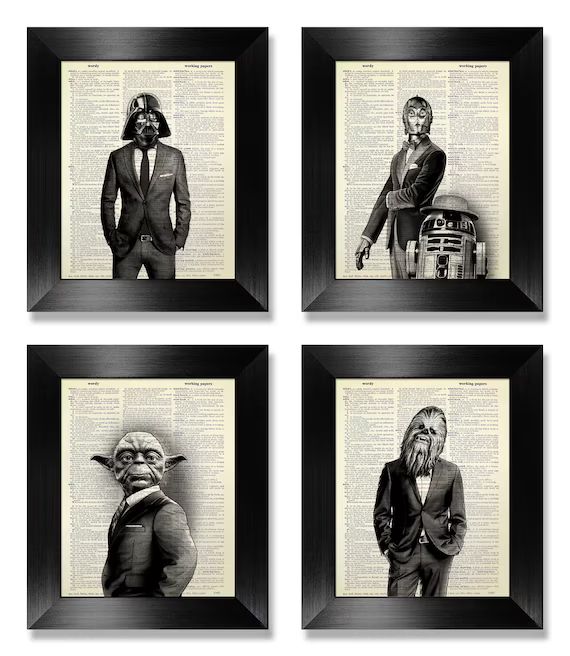 Office Wall Art Set of Prints Star Wars Art Print Set | Etsy | Etsy (US)