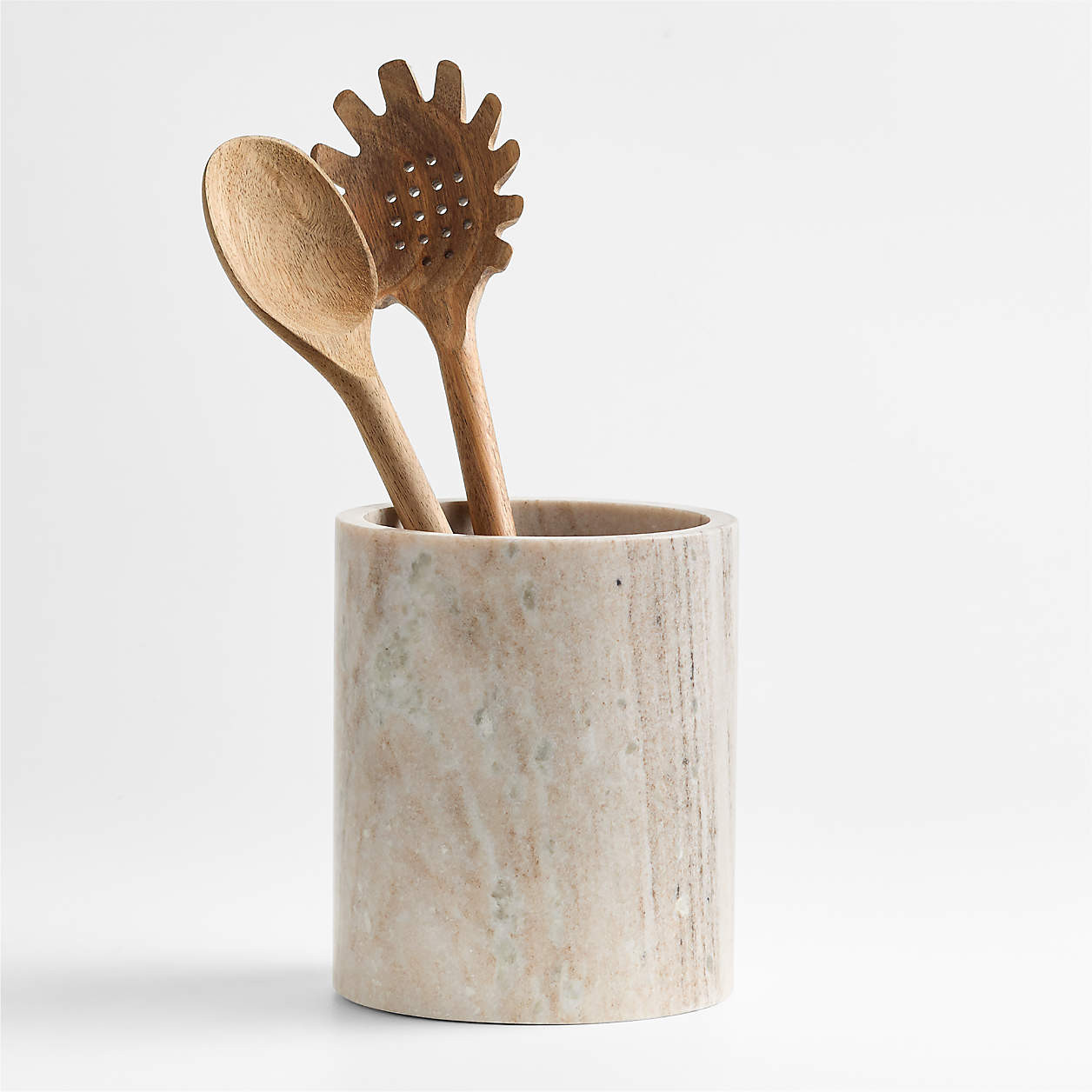 Tuscan Kitchen Marble Utensil Holder + Reviews | Crate & Barrel | Crate & Barrel