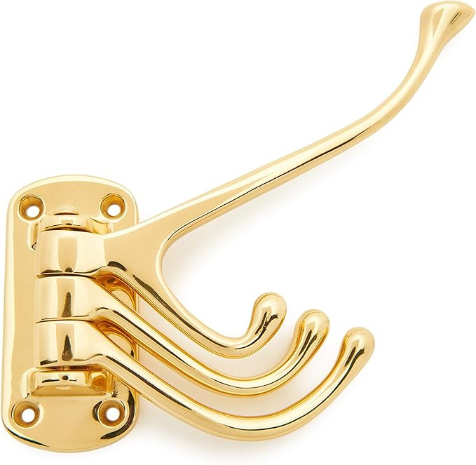 RK International RKI 5820-Polished R.K. International HK 5820 Triple Pronged Hook, Polished Brass | Amazon (US)