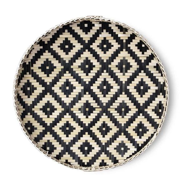 Madeterra Large D19.7 Bamboo Woven Basket Boho Wall Hanging Decor, Round Decorative Serving Tray ... | Wayfair North America