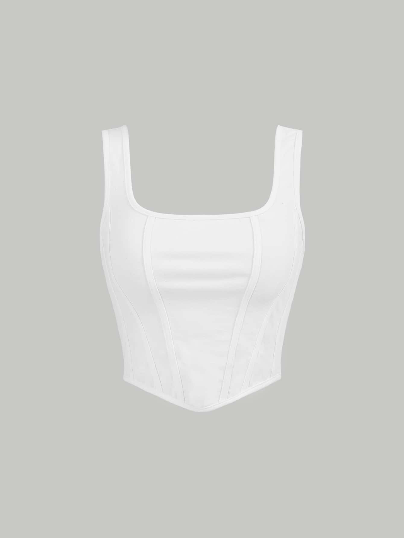 SHEIN MOD Solid Scoop Neck Tank Top | SHEIN