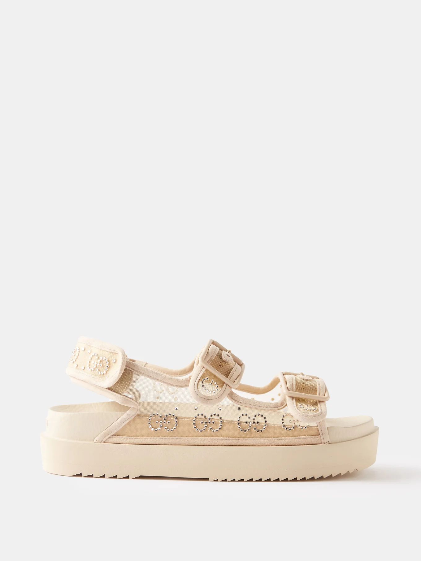 Isla double-strap mesh sandals | Gucci | Matches (US)